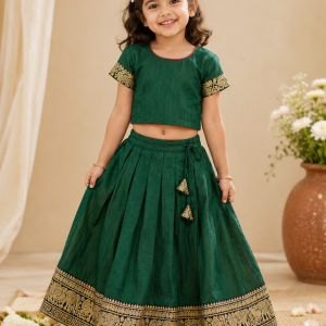 THE CLASSIC - GIRLS - Handloom Cotton Pavadai Set