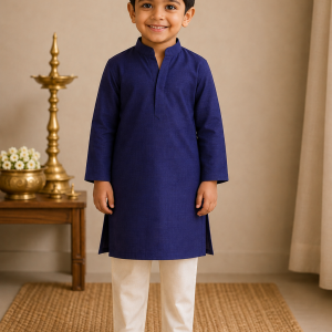 THE SIGNATURE - BOYS - Handloom Cotton Kurta & Pant Set